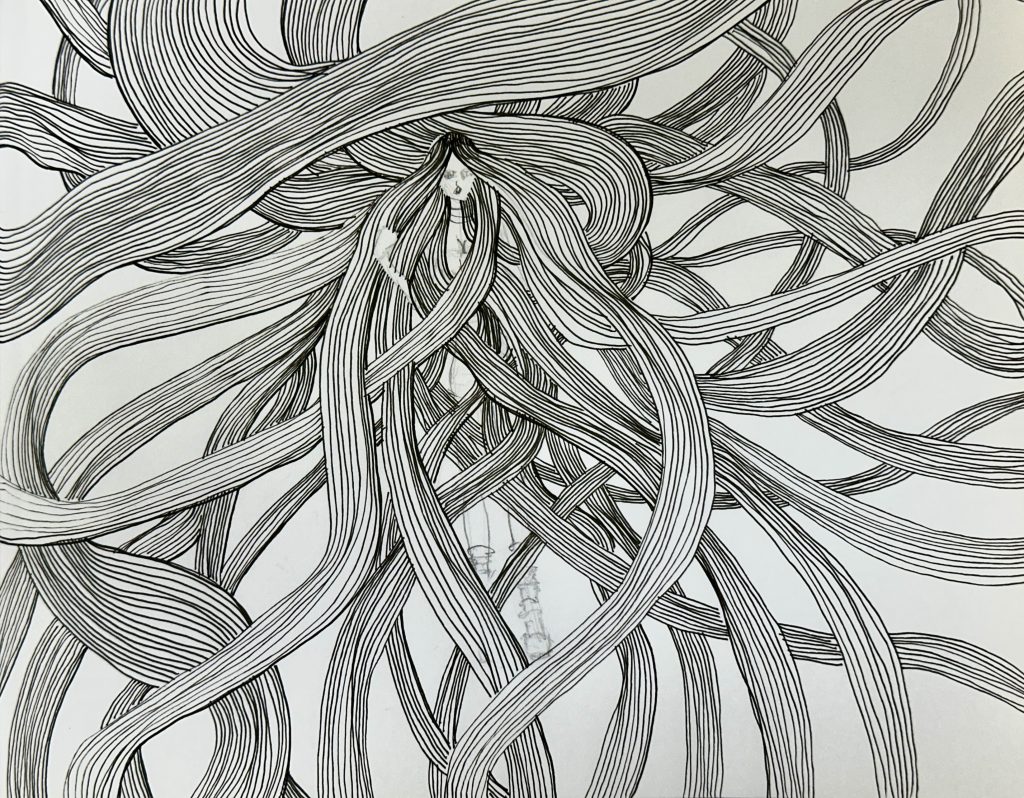 Dibujo: Enredo de pelo